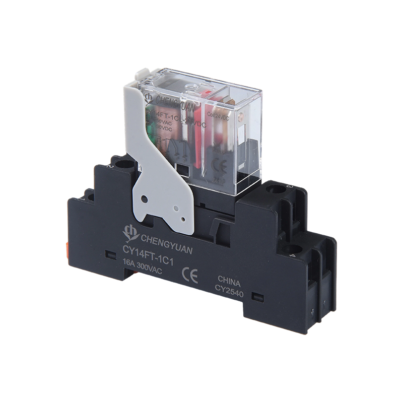 Rơle CY14FT-1CL, Rơle SPSP, Rơle chân rộng 14F, Rơle nguồn 12A 5PIN.